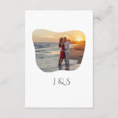 Organisch groen geometrische Abstracte bruiloft Informatiekaartje (Achterkant)