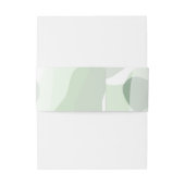 Organisch groen geometrische Abstracte bruiloft Uitnodigingen Wikkel (Achterkant Voorbeeld)