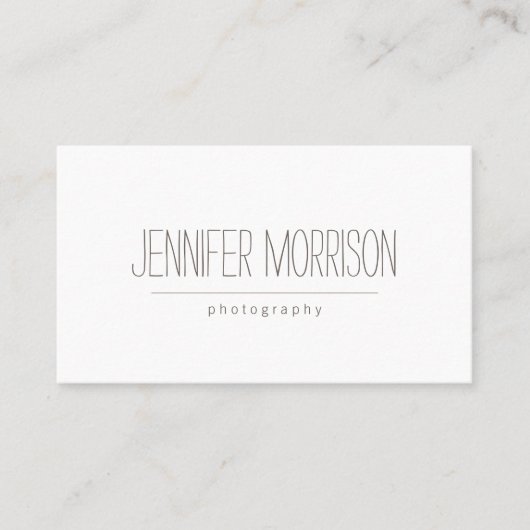 Organisch handgeschreven Visitekaartje van de foto (Voorkant)