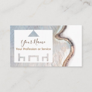 Organisch hout voor binnenhuisontwerp en meubelen! visitekaartje