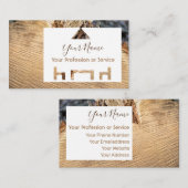 Organisch hout voor binneninrichting en carpentry! visitekaartje (Voorkant / Achterkant)