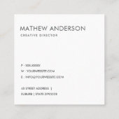 ORGANISCH LEAF PATROON INDIGO BLUE DYE BATIK VIERKANTE VISITEKAARTJE (Achterkant)