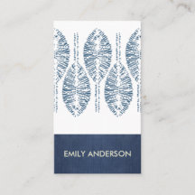 ORGANISCH LEAF PATROON INDIGO BLUE DYE BATIK