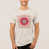 Organisch Mandala Spiraalontwerp Tri-Blend Shirt (Voorkant)