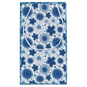 Organisch Medallion-ontwerp met blauw gras Klein Cadeauzakje (Achterkant)