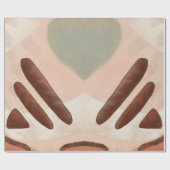 Organisch midden-eeuwse moderne Abstracte ontkoppe Cadeaupapier (Vlak)