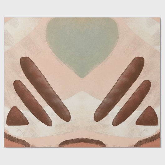 Organisch midden-eeuwse moderne Abstracte ontkoppe Cadeaupapier (Vlak)