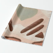 Organisch midden-eeuwse moderne Abstracte ontkoppe Cadeaupapier (Uitgerold)