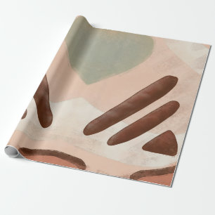 Organisch midden-eeuwse moderne Abstracte ontkoppe Cadeaupapier