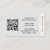 Organisch minimalistisch met QR-code Visitekaartje (Achterkant)
