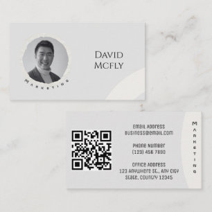 Organisch minimalistisch met QR-code Visitekaartje