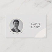 Organisch minimalistisch met QR-code Visitekaartje (Voorkant)