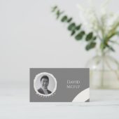 Organisch minimalistisch met QR-code Visitekaartje (Staand voorkant)