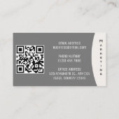 Organisch minimalistisch met QR-code Visitekaartje (Achterkant)