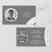 Organisch minimalistisch met QR-code Visitekaartje (Voorkant / Achterkant)