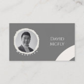 Organisch minimalistisch met QR-code Visitekaartje (Voorkant)