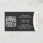 Organisch minimalistisch met QR-code Visitekaartje (Achterkant)