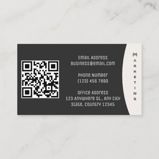 Organisch minimalistisch met QR-code Visitekaartje (Achterkant)