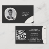 Organisch minimalistisch met QR-code Visitekaartje (Voorkant / Achterkant)