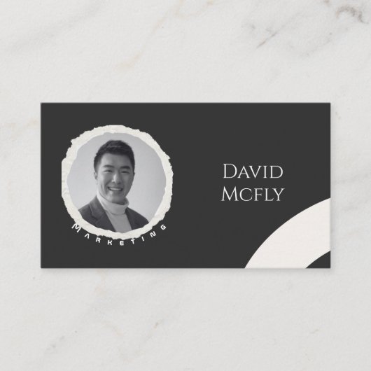 Organisch minimalistisch met QR-code Visitekaartje (Voorkant)