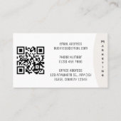 Organisch minimalistisch met QR-code Visitekaartje (Achterkant)