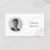 Organisch minimalistisch met QR-code Visitekaartje (Voorkant)