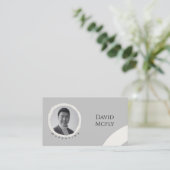 Organisch minimalistisch met QR-code Visitekaartje (Staand voorkant)