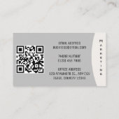 Organisch minimalistisch met QR-code Visitekaartje (Achterkant)