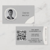 Organisch minimalistisch met QR-code Visitekaartje (Voorkant / Achterkant)