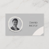 Organisch minimalistisch met QR-code Visitekaartje (Voorkant)