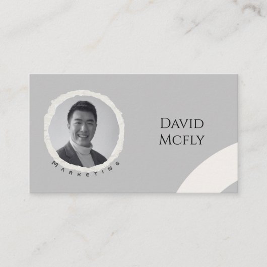 Organisch minimalistisch met QR-code Visitekaartje (Voorkant)