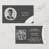 Organisch minimalistisch met QR-code Visitekaartje (Voorkant / Achterkant)