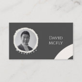 Organisch minimalistisch met QR-code Visitekaartje (Voorkant)