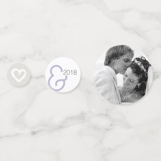 Organisch minimalistisch natuurlijk bruiloft ONTWE Confetti (Achterkanten)