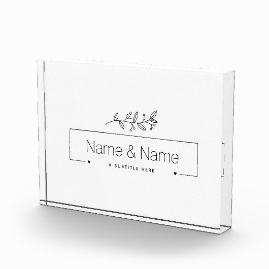 Organisch minimalistisch natuurlijk bruiloft ONTWE Fotoblokken (Rechts)