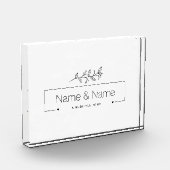 Organisch minimalistisch natuurlijk bruiloft ONTWE Fotoblokken (Links)