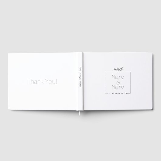 Organisch minimalistisch natuurlijk bruiloft ONTWE Gastenboek (Volledig)