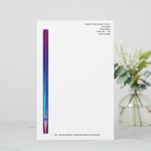 Organisch of kerkmuzikant letterhead briefpapier (Staand voorkant)