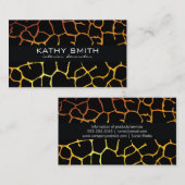 Organisch patroon | Modern, goud Visitekaartje (Voorkant / Achterkant)