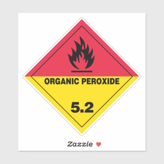 Organisch peroxide 5.2 Etiket Sticker (Vel)