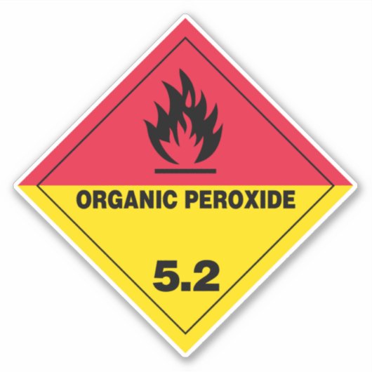 Organisch peroxide 5.2 Etiket Sticker (Voorkant)