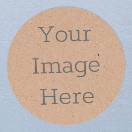 Organisch Rustiek Bruin Kraftpapier Minimalistisch Ronde Sticker