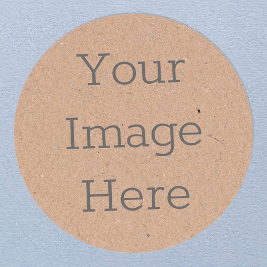 Organisch Rustiek Bruin Kraftpapier Minimalistisch Ronde Sticker