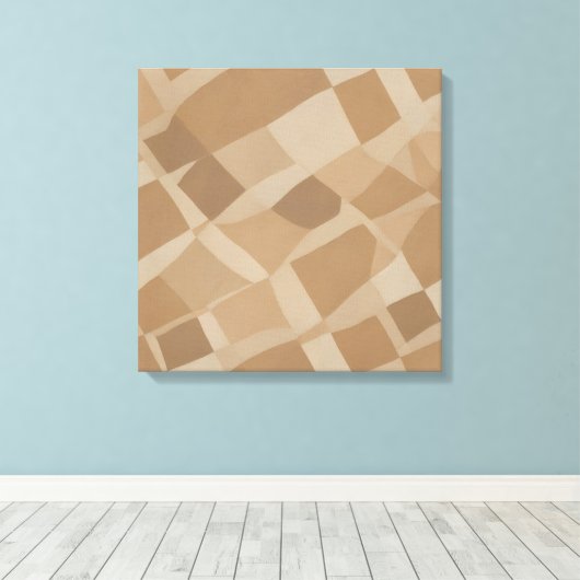 Organisch schaakbord – Modern Abstract Canvas Afdruk (Insitu (Houten vloer))