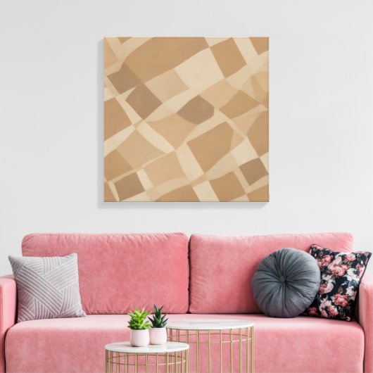 Organisch schaakbord – Modern Abstract Canvas Afdruk (Insitu (Woonkamer))