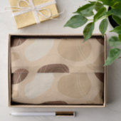 Organisch vormpatroon met aardtoon tissuepapier (Geschenk)