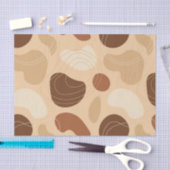 Organisch vormpatroon met aardtoon tissuepapier (Craft)