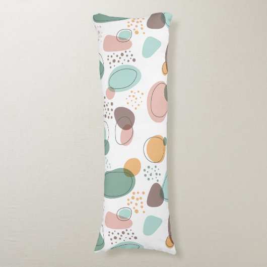 Organisch vormt een modern naadloos patroon lichaamskussen (Voorkant Verticaal)