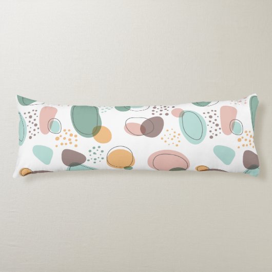 Organisch vormt een modern naadloos patroon lichaamskussen (Voorkant)