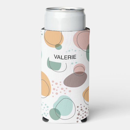 Organisch vormt een modern naadloos patroon seltzer blikjeskoeler (Seltzer Voorkant)